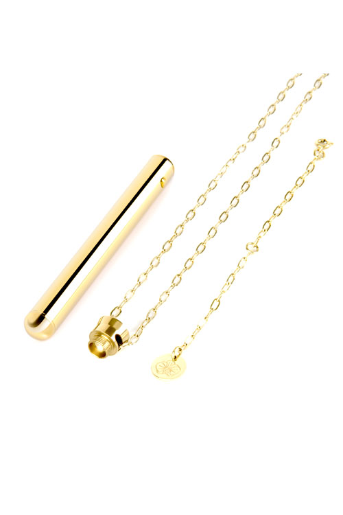 Le Wand 3.5&quot; Whisper Quiet Vibrating Necklace in Gold