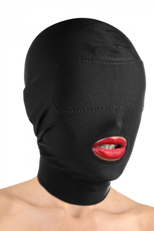 Open Mouth Hood and Padded Blindfold