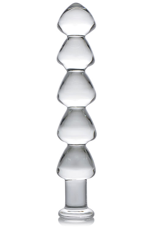 5-Bead 11" Glass Dildo