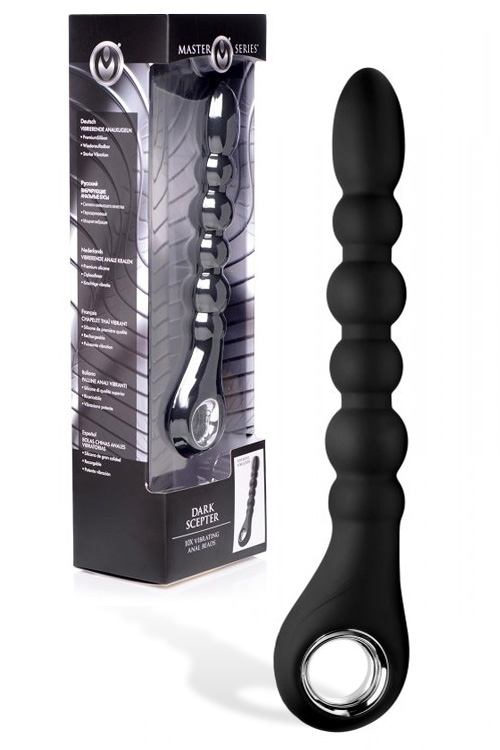 Master Series 11&quot; Vibrating Flexible Silicone Anal Beads