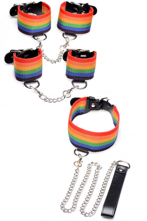 Kinky Pride Rainbow Bondage Set (3 Pce)