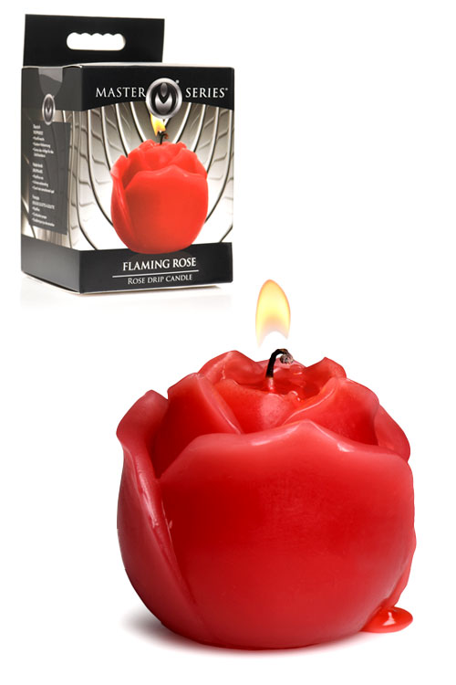 Master Series Flaming Rose 2.2&quot; BDSM Drip Candle