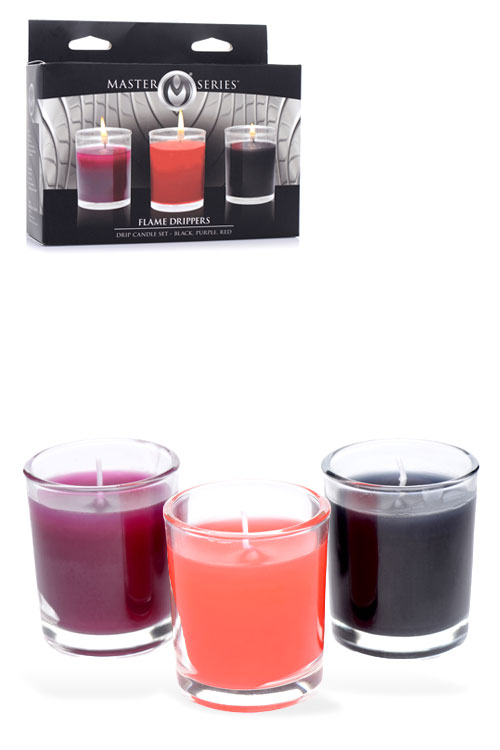 Master Series Flame Drippers 3 Piece BDSM Drip Candle Set