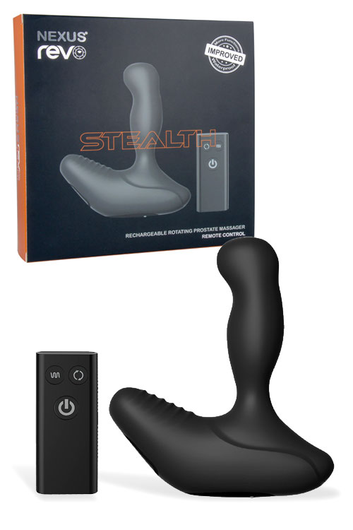 Revo Stealth Discreet Rotating Prostate Massager with Long Range Remote Control