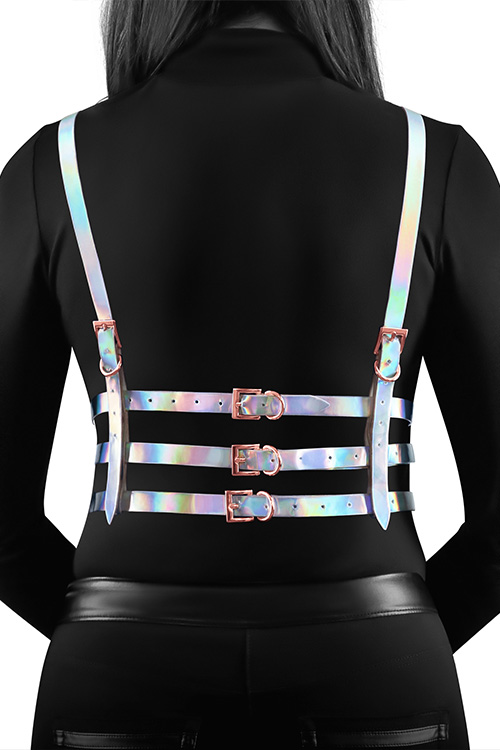 nsnovelties Cosmo Bewitch Holographic Rainbow Harness