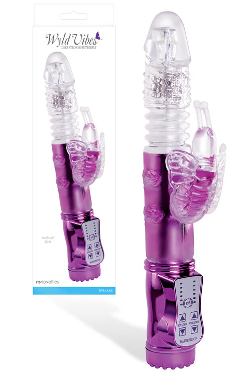 nsnovelties 10&quot; Thrusting Butterfly Vibrator