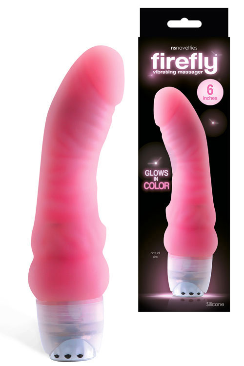 nsnovelties 7.5&quot; Glow-In-The-Dark Realistic Silicone Vibrator