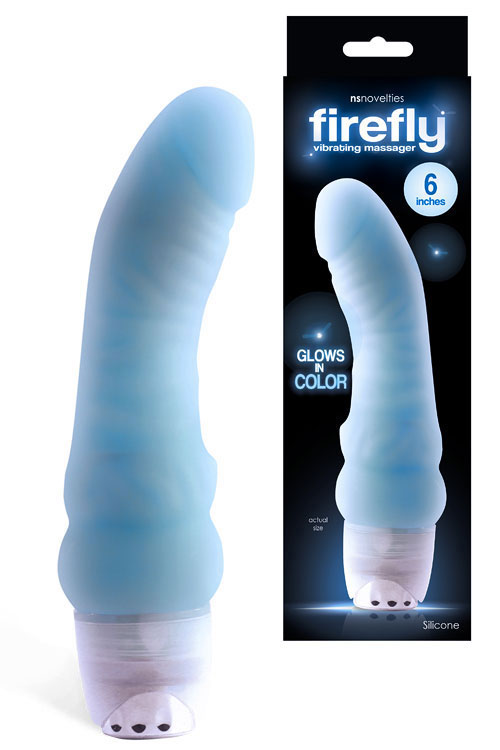 nsnovelties 7.5&quot; Glow-In-The-Dark Realistic Silicone Vibrator