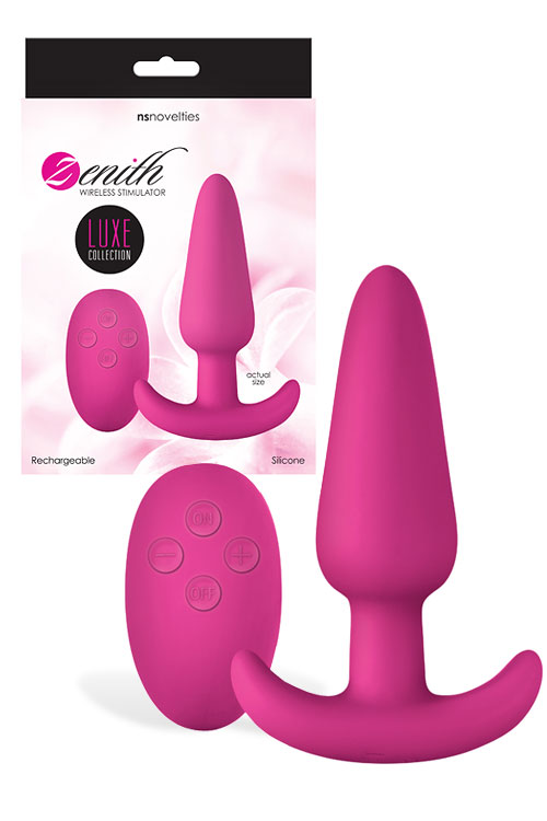 Remote-Controlled Rechargeable 3.9" Silicone Butt Plug