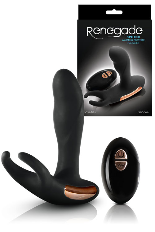 5.1" Rechargeable Warming Prostate Vibrator with Remote