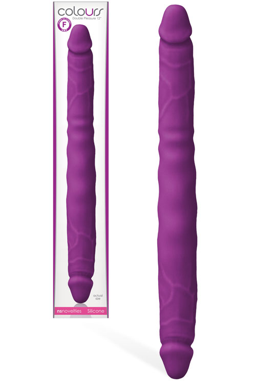 Realistic Satin Silicone 12" Double Dong