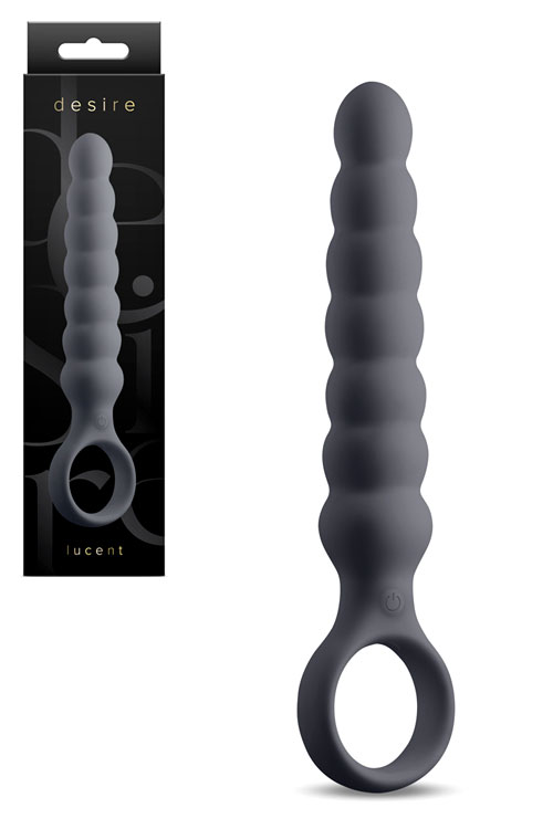 nsnovelties Lucent by Desire 6.5" Beaded Vibrating Anal Wand with Ring Handle