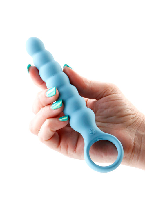 nsnovelties Lucent by Desire 6.5&quot; Beaded Vibrating Anal Wand with Ring Handle