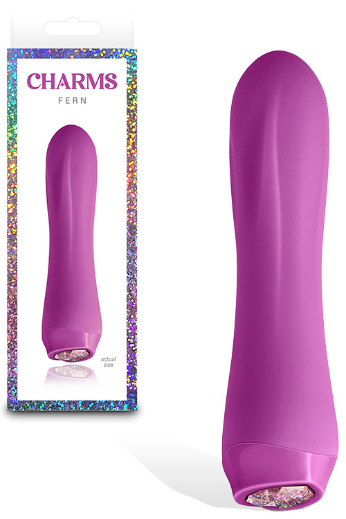 nsnovelties Fern 5.3&quot; Compact G Spot Vibrator with LED Heart Base