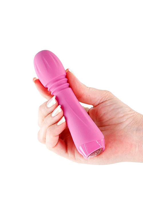 nsnovelties Flora 5.3&quot; Compact Wand Massager with LED Heart Base