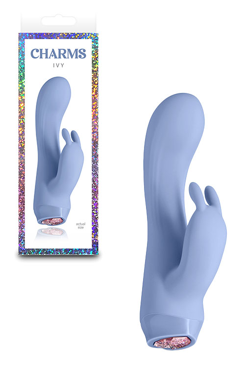 Ivy 5.3" Compact Rabbit Vibrator with LED Heart Base