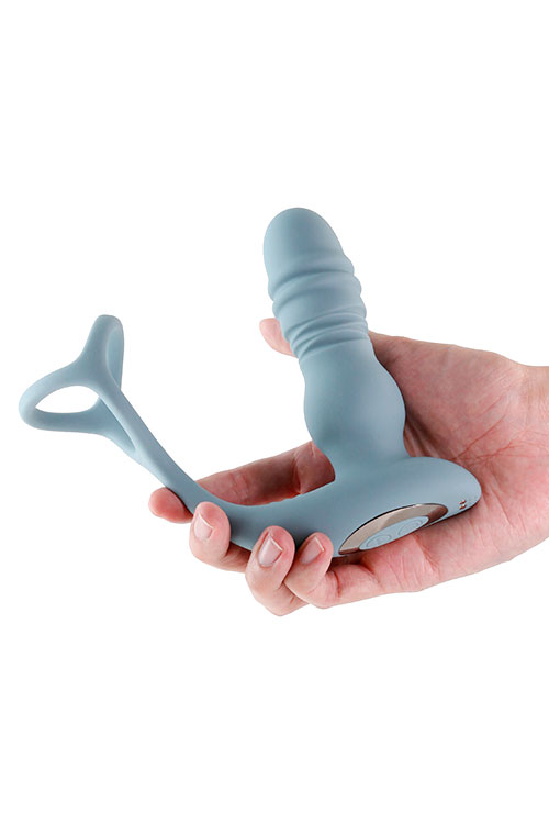 nsnovelties The Handyman 5.7&quot; Remote Controlled Thrusting Prostate Massager with Attached Cock Ring