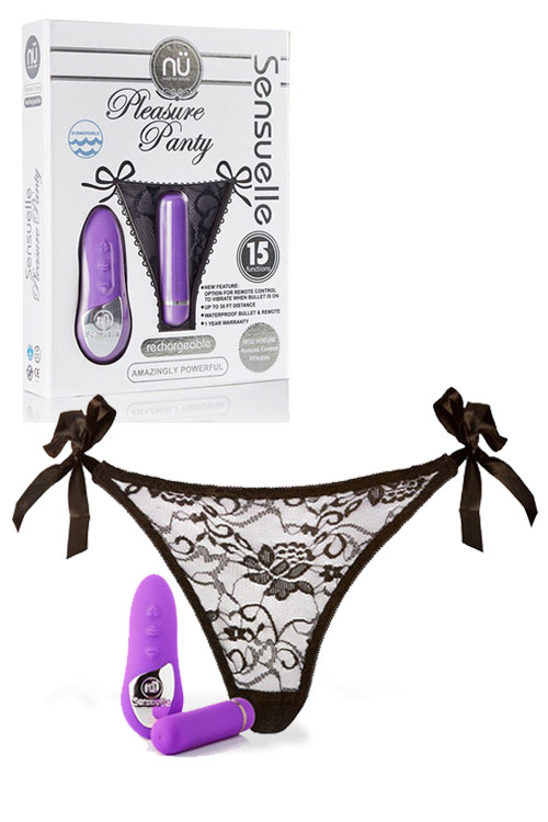 NU Sensuelle Rechargeable Pleasure Lace-Up Panty Vibrator