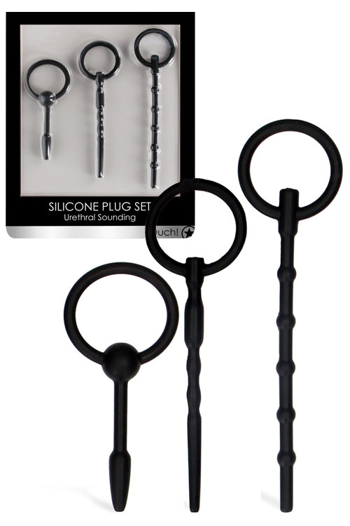 OUCH! Urethral Sounding Silicone Plugs (3 Pce Set)