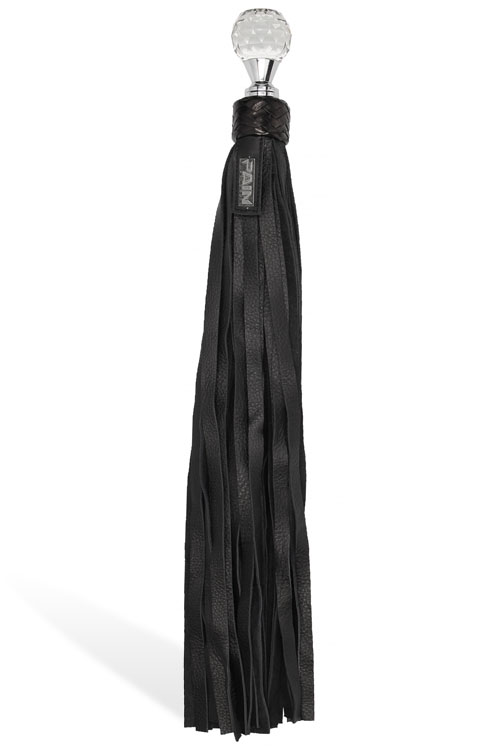 23.6" Leather Flogger With Glass Ball Handle