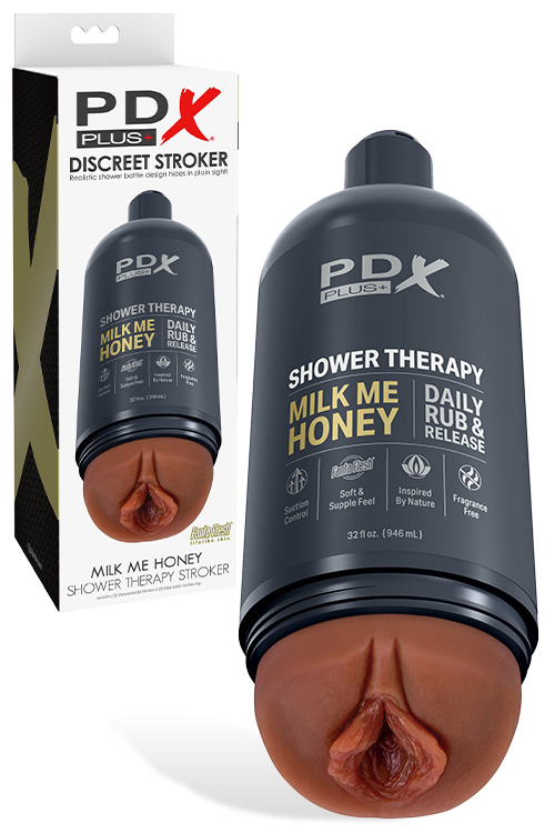 PDX Milk Me Honey 8.1&quot; Discreet Shower Bottle Stroker