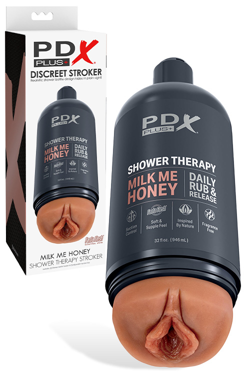 PDX Milk Me Honey 8.1&quot; Discreet Shower Bottle Stroker