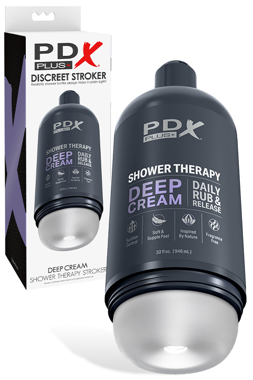 Deep Cream 8.1" Discreet Shower Bottle Stroker