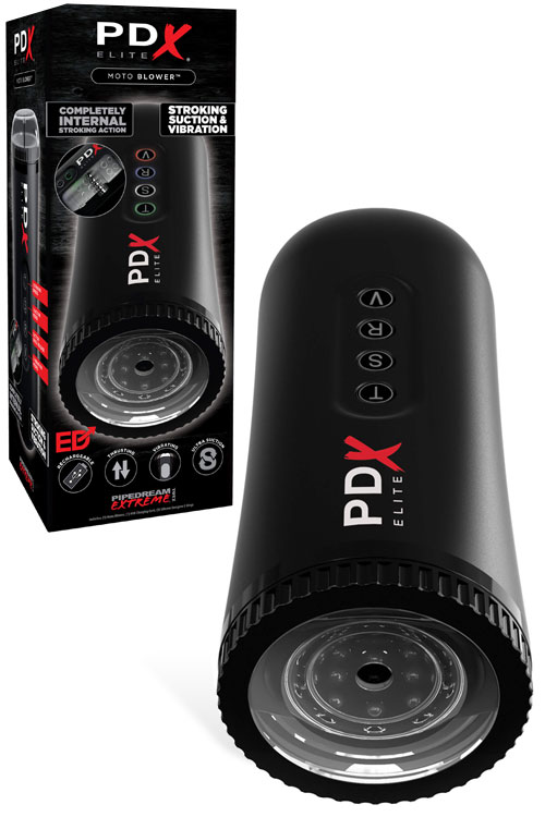 PDX Moto Blower Thrusting, Sucking & Vibrating Masturbator
