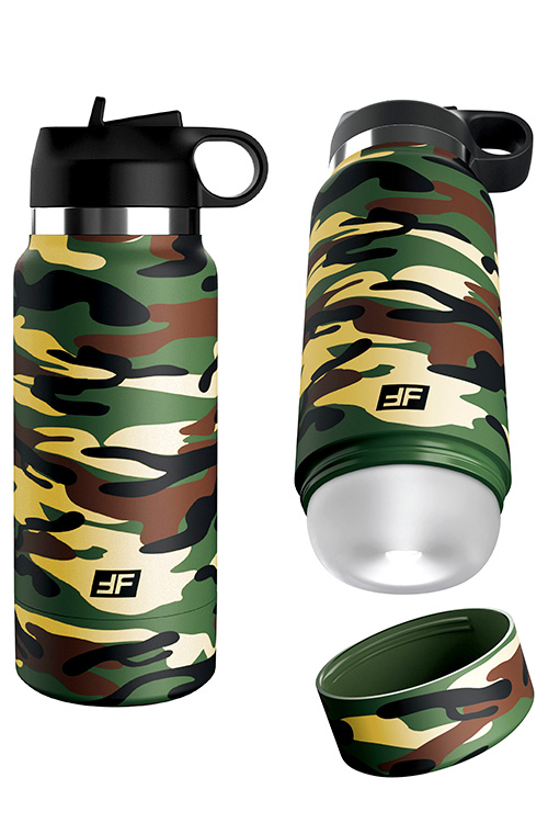 PDX Plus Fap Flask Happy Camper 9.4&quot; Discreet Water Bottle Stroker