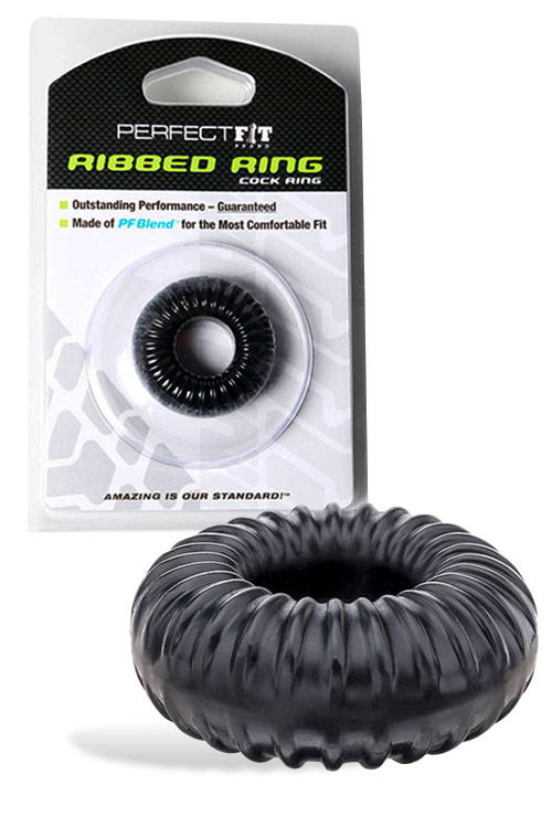 Silicone & TPR Ribbed Cock Ring