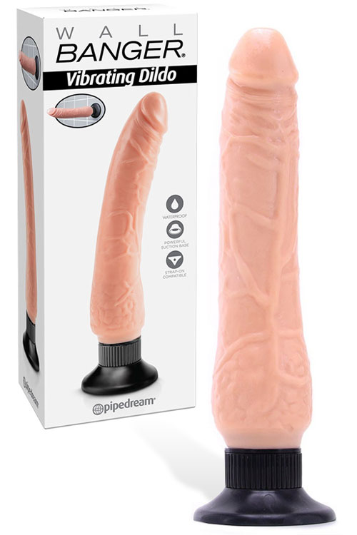 Wall Banger 8" Realistic Vibrating Dildo with Suction Cup Base