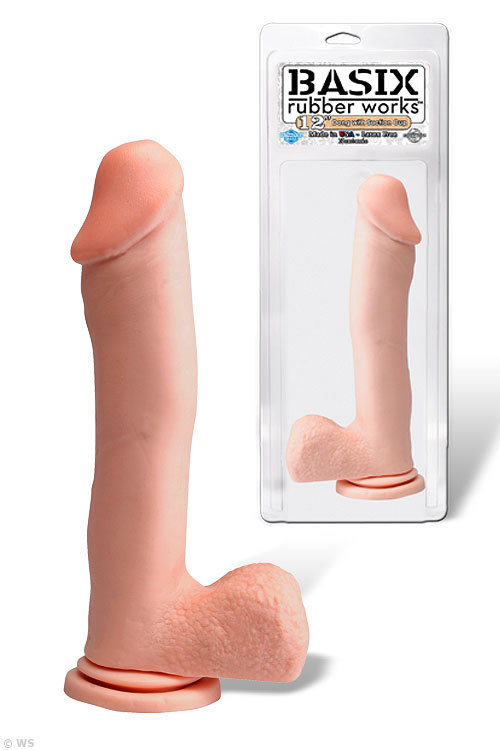 12" Realistic Rubber Suction Cup Dong