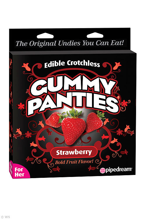 Pipedream Edible Crotchless Gummy Panties Strawberry