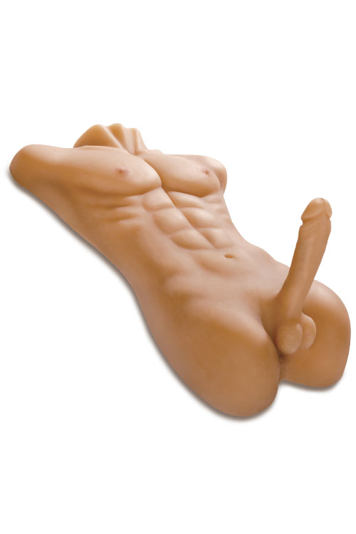 Realistic Male Torso Sex Doll with 8" Dildo