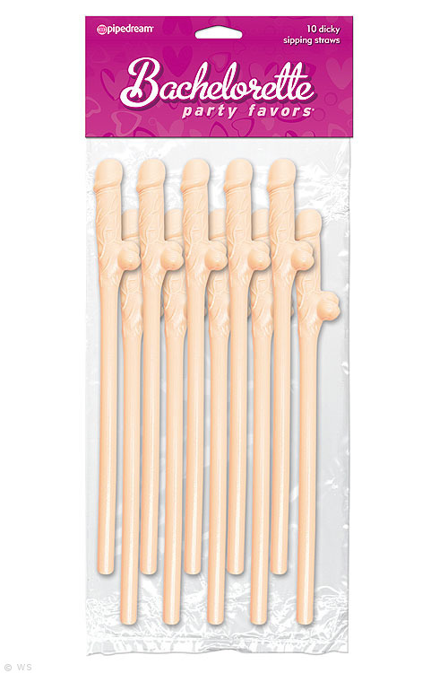 Pipedream Dicky Sipping Straws (10 piece)