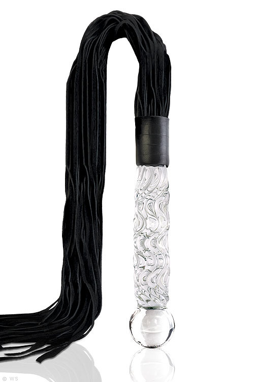Pipedream Flogger with 6.75&quot; Glass Dildo Handle