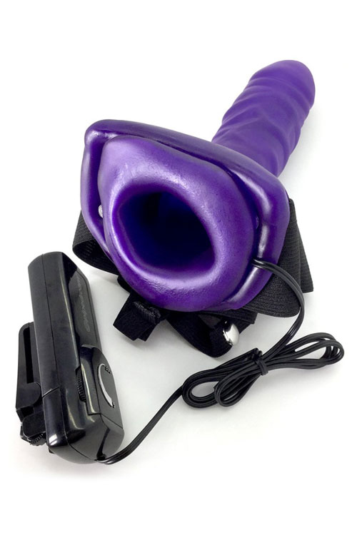 Pipedream Unisex Vibrating 6&quot; Hollow Strap On