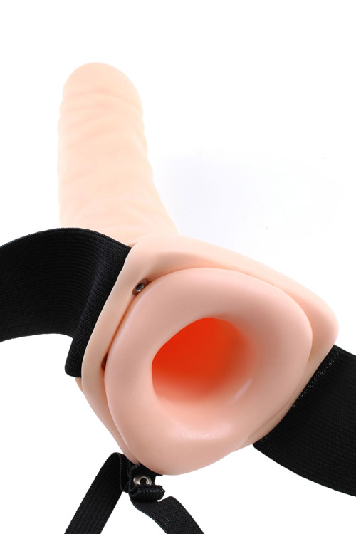Pipedream 8&quot; Vibrating Hollow Strap On