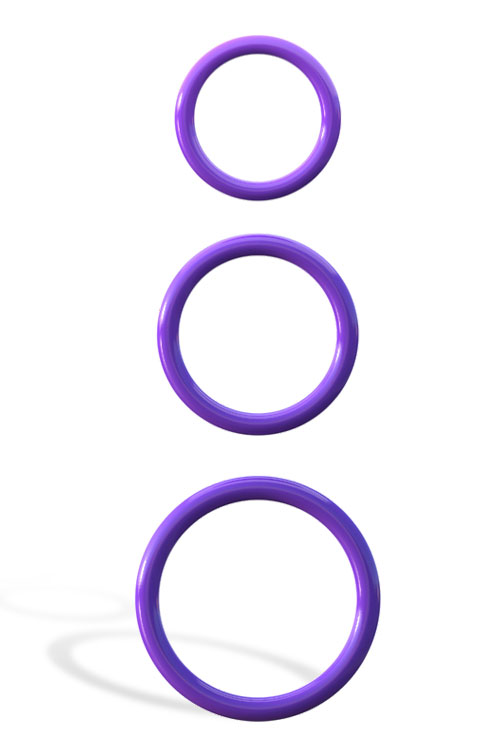 Silicone Stamina Cock Rings (Set of 3)