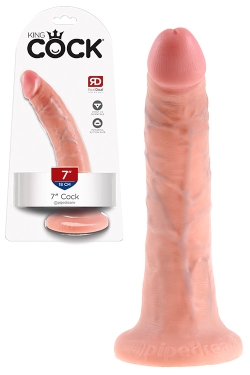 Pipedream King Cock 7&quot; Realistic Dildo with Suction Cup Base