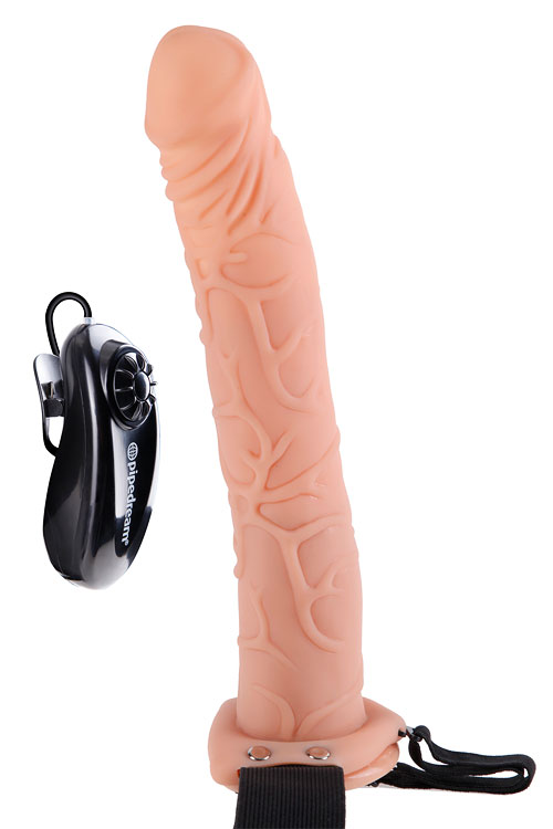 Pipedream Realistic Hollow 11&quot; Vibrating Strap On
