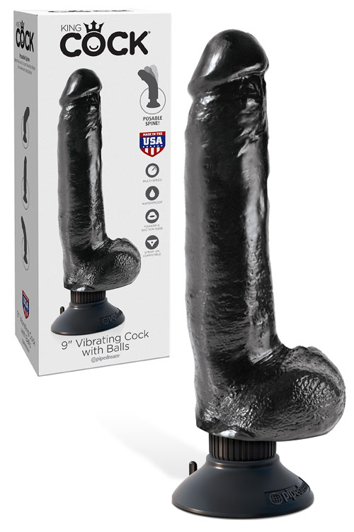 Pipedream 9&quot; Realistic Vibrating Dildo With Suction Base