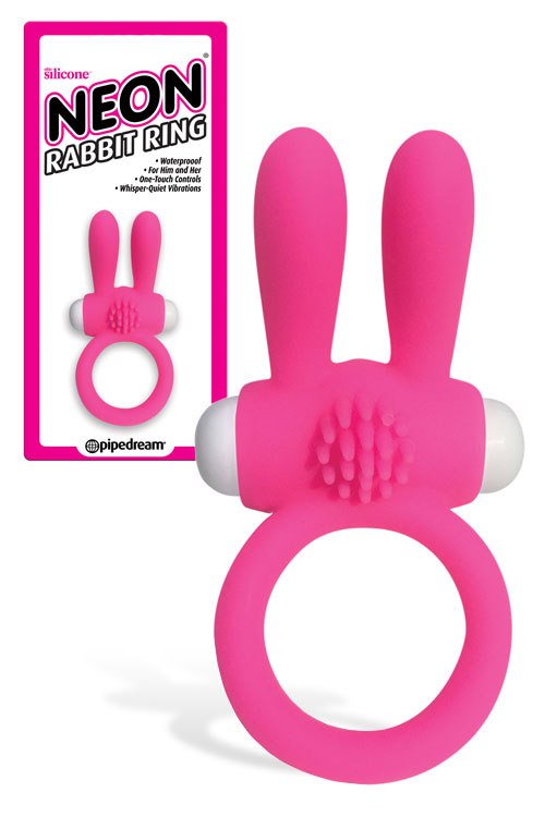 Stretchy Silicone Vibrating Rabbit Cock Ring