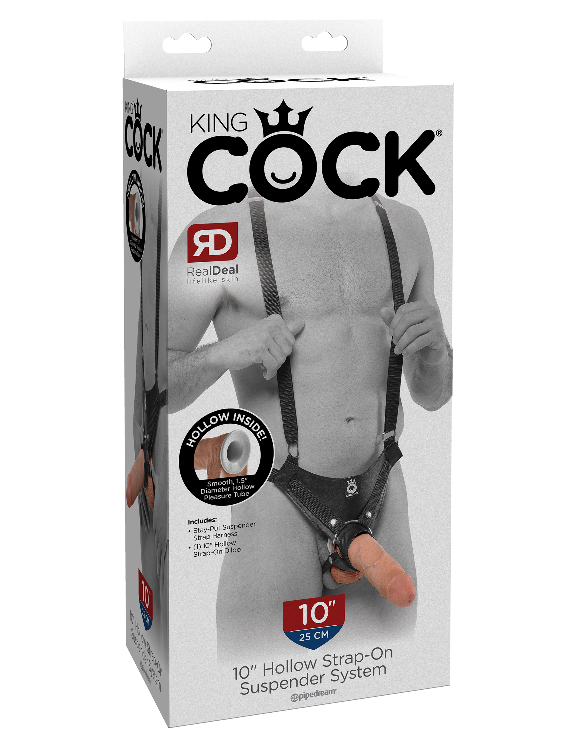 Suspender Strap-On with 10" Hollow King Cock