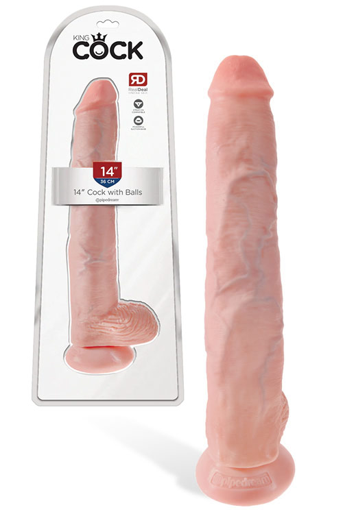 Realistic 14" Suction Cup Dildo