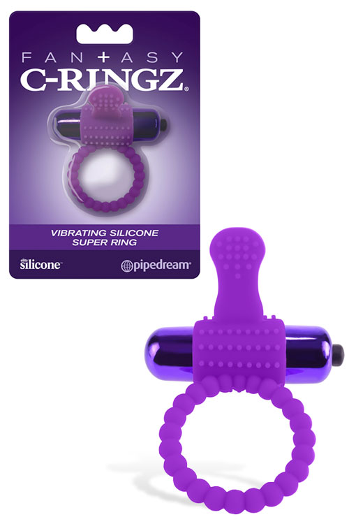Super-Stretchy Vibrating Silicone Cock Ring