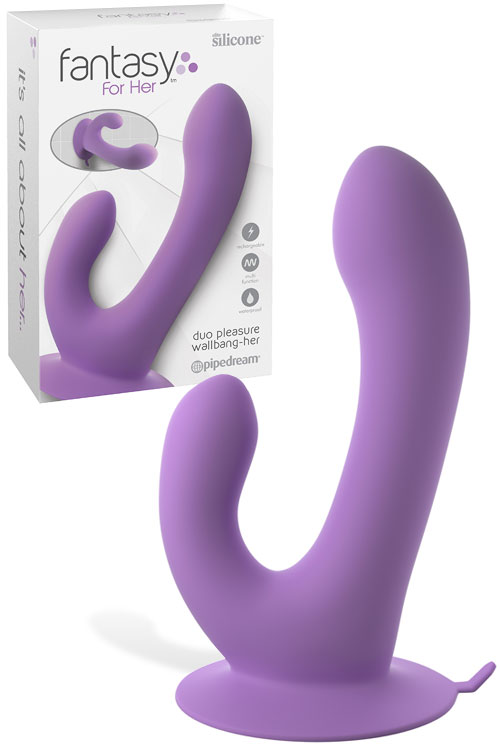 Dual Motor 6.9" Rabbit Vibrator with Suction Cup Base