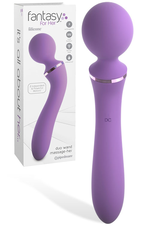 Dual-Ended 7.7" Silicone Wand Vibrator