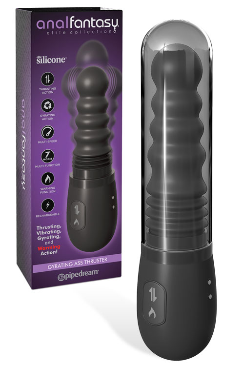 Gyrating & Thrusting 8.5" Anal Vibrator with Heat Function