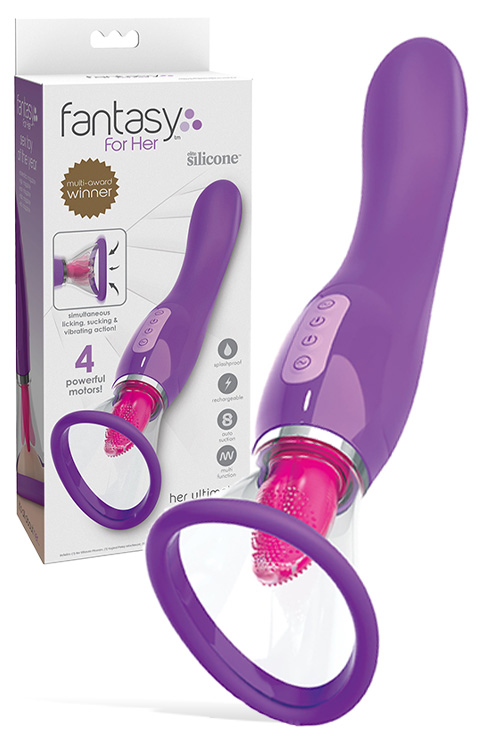 Pump With Tongue & Vibrating G Spot Handle